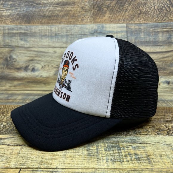 Brooks Robinson Mens Trucker Hat Black Snapback Baltimore Orioles Camden Yards - Picture 4 of 8